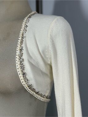 Urban Behavior Cream Knit Top with Black Label